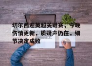 开云体育app-切尔西迎英超关键赛，今晚伤情更新，质疑声仍在，细节决定成败的简单介绍